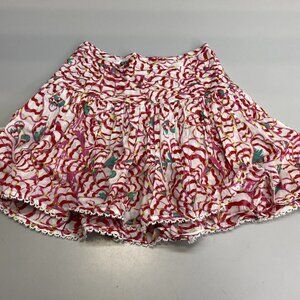 Poupette St Barth Women’s Colleen Mini Skirt – Wings Flowers Pink/Multi – Size S